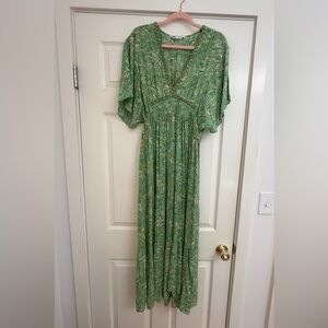 Zara Green Paisley Maxi Dress